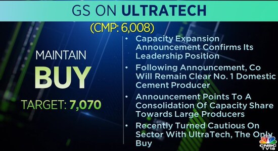 Goldman Sachs on UltraTech Cement, UltraTech Cement, share price, brokerage calls, brokerage radar Goldman Sachs on UltraTech Cement, UltraTech Cement, share price, brokerage calls, brokerage radar