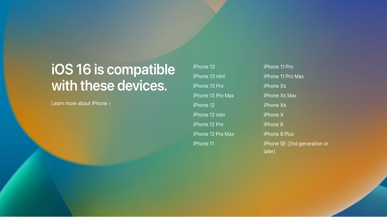 iphone 7 plus compatible with ios 16