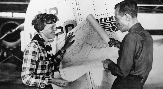 1937 | Iconic aviators Amelia Earhart and Fred Noonan disappeared on July 2, 1937, flying over the Pacific Ocean en route to Howland Island. (Image: AP Photos)