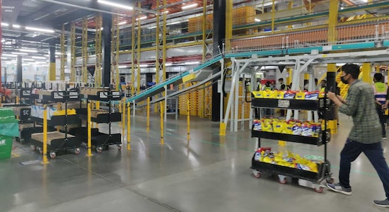 Amazon has 60 fulfilment centers across 15 states in India, spread across a floor area of more than 10mn sq ft - more than and size of 125 football fields. Amazon has 60 fulfilment centers across 15 states in India, spread across a floor area of more than 10mn sq ft - more than and size of 125 football fields.