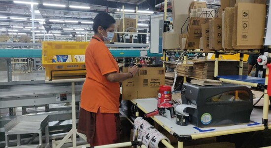 After allocation, it decides which person, called a 'picker' to allocate the order to, who then gets the item on his handheld device to go pick from the right aisle. After allocation, it decides which person, called a 'picker' to allocate the order to, who then gets the item on his handheld device to go pick from the right aisle.
