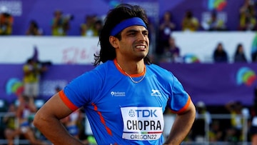 Olympic champion Neeraj Chopra wins the silver medal with his fourth throw of 88.13 metres in the men's Javelin finals at the World Athletics Championships 2022. (Reuters)