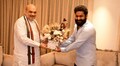 Home Minister Amit Shah meets Telugu actor Junior NTR during Telangana visit