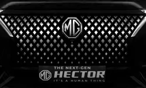 Teaser: New MG Hector facelift sports diamond mesh grille — Check pictures