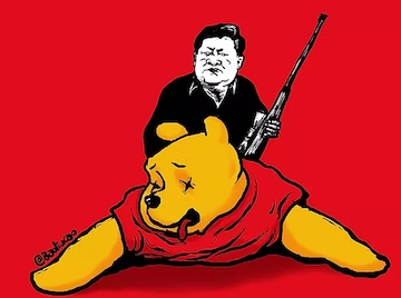 Xi's going on a bear hunt (Credit: Badiucao)