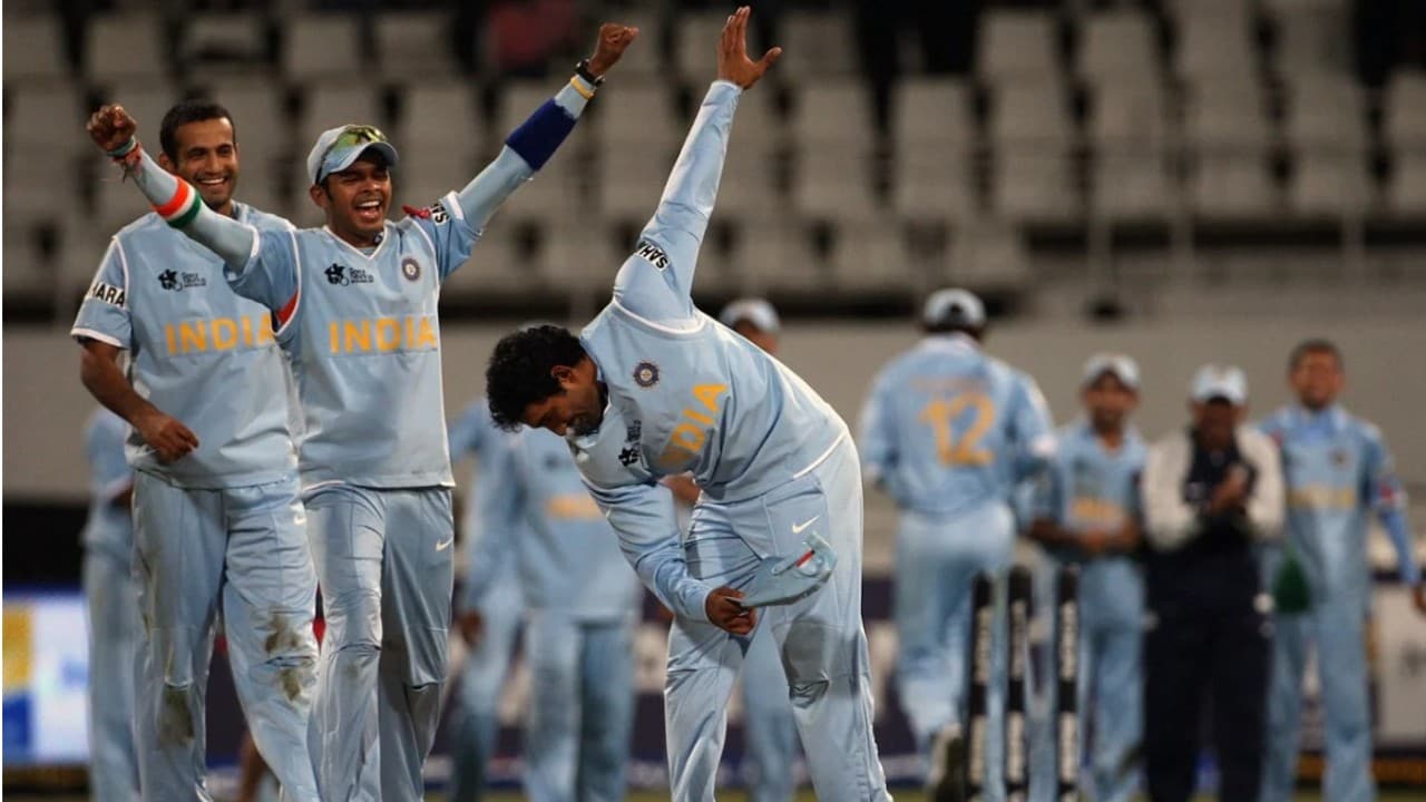 The first time India and Pakistan faced each other in a T20I match was during the group stage of the 2007 World T20. The match ended in a thrilling draw and the winner had to be settled via a "bowl-out". MS Dhoni opted for Virender Sehwag, Harbhajan Singh, Robin Uthappa for the bowl out. All three players hit the stumps. For Pakistan Yasir Arafat, Umar Gul and Shaid Afridi stepped forward for the bowl out and all three missed. As a result India won the "bowl-out" 3-0 and were awarded the points. It was the first time that an international T20 game was settled via a "bowl-out". The match was also MS Dhoni's first T20I win. (Image: Getty Images). 