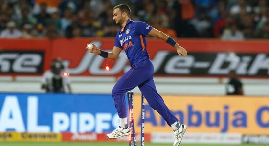 2. Harshal Patel | Like Bumrah, Harshal Patel is also on his comeback trail. The medium pacer's last international outing was a T20I match against England in Nottingham. Patel did not travel to the West Indies owing to injury. But he too has recovered from his injury in time and has got a place in India's T20 World Cup squad. Patel will also be featuring in the three-match T20I series against Australia. With Patel in the playing XI, Indian captain Rohit Sharma has more options to choose from for the death overs of an innings. (Image: BCCI) 2. Harshal Patel | Like Bumrah, Harshal Patel is also on his comeback trail. The medium pacer's last international outing was a T20I match against England in Nottingham. Patel did not travel to the West Indies owing to injury. But he too has recovered from his injury in time and has got a place in India's T20 World Cup squad. Patel will also be featuring in the three-match T20I series against Australia. With Patel in the playing XI, Indian captain Rohit Sharma has more options to choose from for the death overs of an innings. (Image: BCCI)