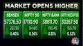 Sensex and Nifty50 build on opening gains led by financial, IT and FMCG shares — rupee edges higher from record low
