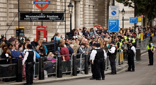 CNBCTV18 Royal procession from Buckingham Palace to Westminster Hall, crowds gather to pay their respects