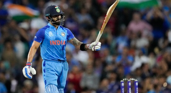 Then it was the turn of Kohli to reach his half-century. Kohli completed back-to-back half centuries as India looked to mount a big total. (Image: AP)