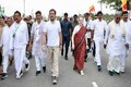 Sonia Gandhi joins Congress's Bharat Jodo Yatra in Karnataka