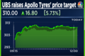Deleveraging focus prompts UBS to raise price target on Apollo Tyres; stock at 52-week high
