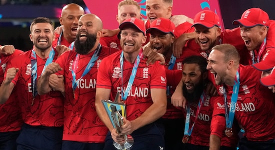 Jos Buttler and co. won the ICC T20 World Cup 2022 on Sunday as they overcame a spirited Pakistan side by 5 wickets. Here is how the final of the ICC Men's T20 World Cup 2022 played at the Melboune Cricket Ground unfolded. (Image: AP)