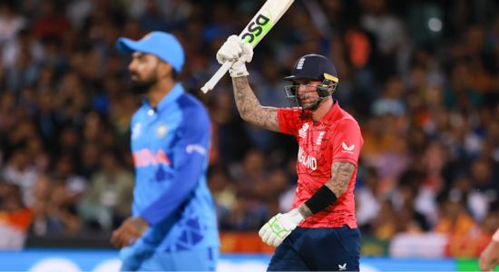 England were ruthless in the run chase thanks to blistering starts by Alex Hales and Jos Buttler. Hales was first to reach his half-century as he reached the milestone in just the 8th over of the England innings. (Image: AP)