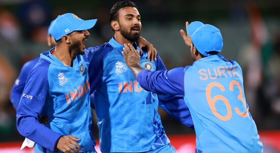 Soon after the play resumed KL Rahul produced a magical moment on the field as his direct hit from deep mid-wicket caught Litton Das short of the crease. Das walked back after scoring 60 in 27 balls. (Image: AP) Soon after the play resumed KL Rahul produced a magical moment on the field as his direct hit from deep mid-wicket caught Litton Das short of the crease. Das walked back after scoring 60 in 27 balls. (Image: AP)