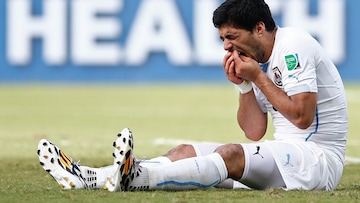 6. Bitten: 2014Another incident involving Uruguayan player Luis Suarez is arguably one of the most bizarre. Uruguay was playing Italy for a place in the round of 16 of the tournament.Towards the end of the match, Suarez inexplicably bit Italian defender Giorgio Chiellini on the shoulder in a tussle. The referee didn't see the incident, and Suarez escaped a penalty.However, Suarez faced severe retrospective action as he was suspended from all football-related activities for four months, and a nine-match international ban was imposed along with a big fine.