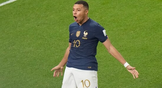 No.1 | Kylian Mbappe | Team: France | Matches played: 4 | Goals scored: 5 | Assists: 2 | Goals per 90: 1.52| Goal Conversion: 33%% | Shot Accuracy: 67% (Image: Reuters)