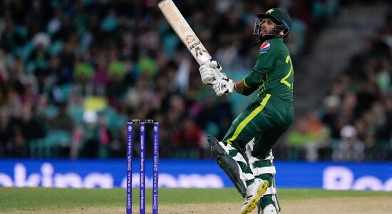 Drafted in the side in place of injured Fakhar Zaman, Mohammad Haris played a delightful cameo of 28 in 11 balls. But his stay in the middle did not last long as he was dismissed by Anrich Nortje in the 5th over. 