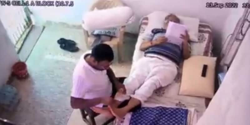 Watch: Viral video of AAP's Satyendar Jain getting foot massage in Tihar Jail