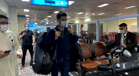 9. Djokovic denied entry at Australian Open! | Serbian tennis legend Novak Djokovic was deported by Australian authorities on the eve of the 2022 Australian Open due to his unvaccinated status. Djokovic had refused to get vaccinated against COVID-19 due to personal reasons. However, Australian regulations required everyone entering into the country to be vaccinated. The 35-year-old appealed the decision in the court. However, he was ultimately deported from the country. As a result, the eight-time Australian Open champion was unable to defend his title and his rival Rafael Nadal went on to win a record 21st Grand Slam title. (Image: Reuters) 9. Djokovic denied entry at Australian Open! | Serbian tennis legend Novak Djokovic was deported by Australian authorities on the eve of the 2022 Australian Open due to his unvaccinated status. Djokovic had refused to get vaccinated against COVID-19 due to personal reasons. However, Australian regulations required everyone entering into the country to be vaccinated. The 35-year-old appealed the decision in the court. However, he was ultimately deported from the country. As a result, the eight-time Australian Open champion was unable to defend his title and his rival Rafael Nadal went on to win a record 21st Grand Slam title. (Image: Reuters)