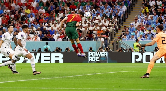 Cristiano Ronaldo disallowed header | Cristiano Ronaldo disallowed header |