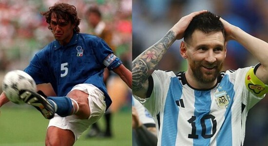 Italy's Paolo Maldini holds the record of playing the most number of minutes in the history of FIFA World Cups. The legendary Italian has played a total of 2,217 minutes in all his World Cup appeareances. Lionel Messi has played 2,194 minutes of FIFA World Cup. Should Messi play beyond 23 minutes in the final of FIFA World Cup 2022, he will surpass the Italian to become the player with most clocked minutes in the history of FIFA World Cup. (Images: Reuters)
