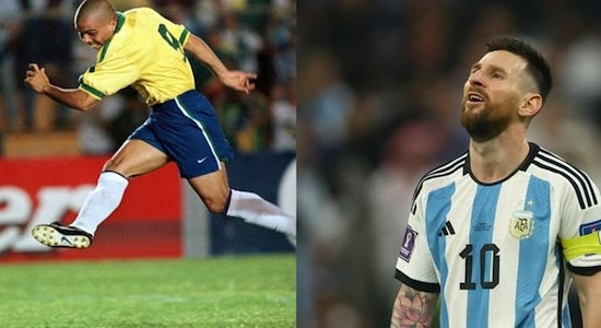 Since 1966 edition of the FIFA World Cups, the Brazilian Ronaldo has scored in most different World Cup matches, 13. Messi came at par with Ronaldo with his first goal against Croatia in the semi-final. Should Messi score one more goal or assist even once in the final on Sunday, he will surpas Ronaldo to claim the record of scoring or assisting in most different number of FIFA World Cup matches. (Images: Reuters) Since 1966 edition of the FIFA World Cups, the Brazilian Ronaldo has scored in most different World Cup matches, 13. Messi came at par with Ronaldo with his first goal against Croatia in the semi-final. Should Messi score one more goal or assist even once in the final on Sunday, he will surpas Ronaldo to claim the record of scoring or assisting in most different number of FIFA World Cup matches. (Images: Reuters)