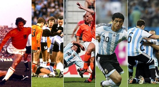 The Netherlands and Argentina have locked horns five times at the FIFA World Cup. The Flying Dutchmen have won two, while La Albiceleste have emerged victorious on two occasions, with only a solitary encounter ending in a goalless draw. As the two go head-to-head in the quarter-finals of the FIFA World Cup 2022 in Qatar, let’s take a stroll down memory lane and take a gander at all the meetings between the Oranje and La Albiceleste at the grandest stage of world football.