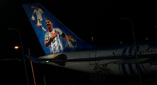 The flight carrying Argentina's World Cup winning squad arrives in Buenos Aires. (Image: Reuters) The flight carrying Argentina's World Cup winning squad arrives in Buenos Aires. (Image: Reuters)