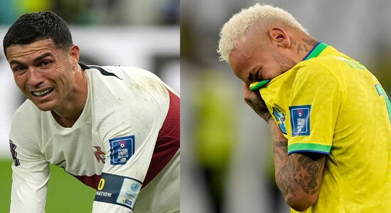 Ronaldo and Neymar leave the World Cup stage in tears | Labelled as one of the greatest footballers of all time by many around the globe, Cristiano Ronaldo, was playing in what was potentially his final World Cup before Portugal were eliminated in the quarter-finals of the FIFA World Cup 2022 in Qatar by surprise-package and giant-slayers Morocco. After becoming the first player to score in five different editions of the World Cup, the 37-year-old could not finish his illustrious career with his hands wrapped around the coveted golden trophy. After the full-time whistle, Ronaldo was spotted walking briskly towards the tunnel as he could not hold his tears back Ronaldo and Neymar leave the World Cup stage in tears | Labelled as one of the greatest footballers of all time by many around the globe, Cristiano Ronaldo, was playing in what was potentially his final World Cup before Portugal were eliminated in the quarter-finals of the FIFA World Cup 2022 in Qatar by surprise-package and giant-slayers Morocco. After becoming the first player to score in five different editions of the World Cup, the 37-year-old could not finish his illustrious career with his hands wrapped around the coveted golden trophy. After the full-time whistle, Ronaldo was spotted walking briskly towards the tunnel as he could not hold his tears back