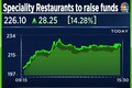 Speciality Restaurants shares gain most in five months on fund raising proposal