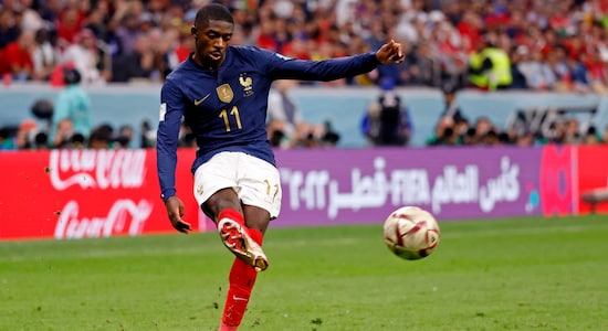 Ousmane Dembele | France | Jersey Number 11 | The Barcelona winger has been absolutely electric at the World Cup, causing fullbacks numerous problems with his close control, bursts of speed and ability to play with both feet. The 25-year-old looks threatening every time the ball is played to his feet and has the ability to either beat his man down the wing or cut inside to change the angle of attack. (Image: Reuters)