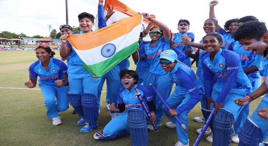 India's bowling attack, led by pacer Titas Sadhu was well supported by leg-spinner Parshavi Chopra, who set up the comprehensive win as the Indian team blew England away with a clinical display at Senwes Park. Titas Sandhu was awarded the Player of the Match for her bowling figures of 4 overs 2 wickets, giving away just 6 runs