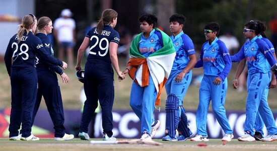 India on Sunday won their maiden ICC title in women's cricket as a bunch of sprightly and talented teenagers lifted the inaugural U-19 World Cup with an emphatic seven-wicket victory over England. India on Sunday won their maiden ICC title in women's cricket as a bunch of sprightly and talented teenagers lifted the inaugural U-19 World Cup with an emphatic seven-wicket victory over England.