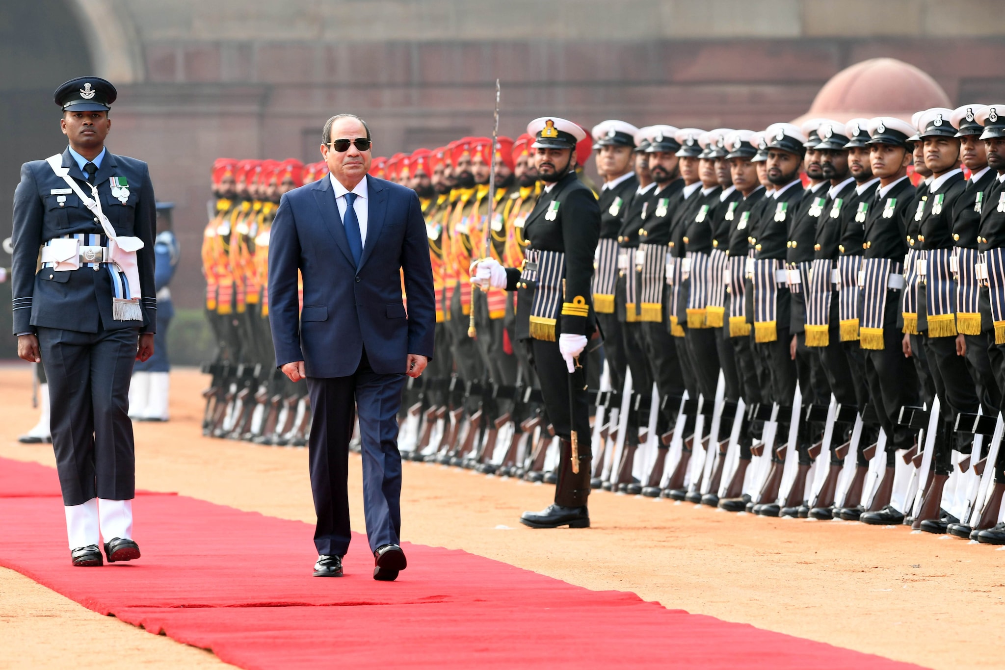 President Abdel Fattah El-Sisi of Egypt (Credit: @rashtrapatibhvn)