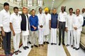 BRS public meet in Khammam: Telangana's KCR visits temple with CMs Kejriwal, Mann and Vijayan