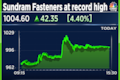 Sundram Fasteners market capitalisation crosses Rs 21,000 crore as shares end at a record high