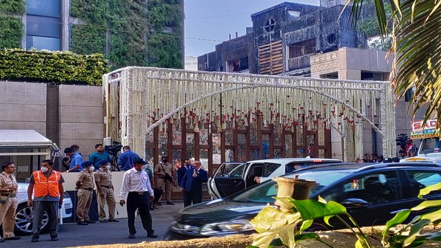 Mukesh Ambani's residence lights up for Anant-Radhika Merchant's lavish ...