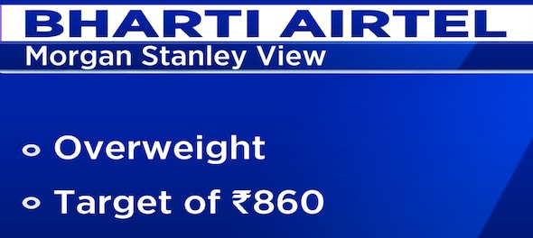Morgan Stanley overweight on Bharti Airtel with a target price of Rs 860