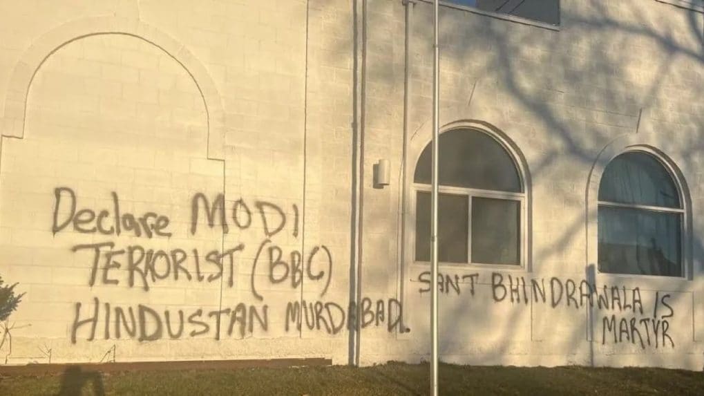 Another Hindu Temple Vandalised In Canada Indian Officials Demand Action