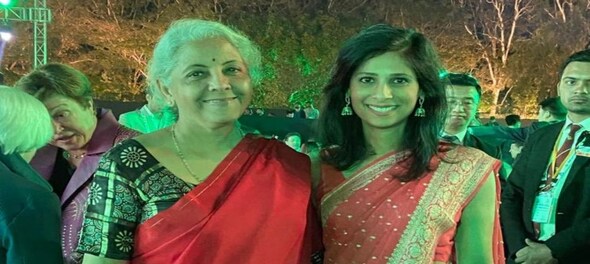 “Lots of good discussions,” IMF’s Gita Gopinath tweets photo with Nirmala Sitharaman at G20 event