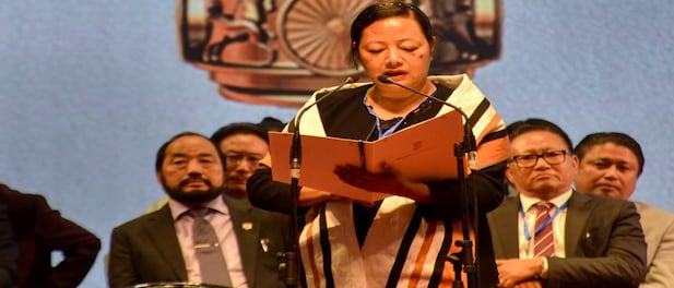 Salhoutuonuo Kruse, the first woman minister of Nagaland, made history in her debut fight