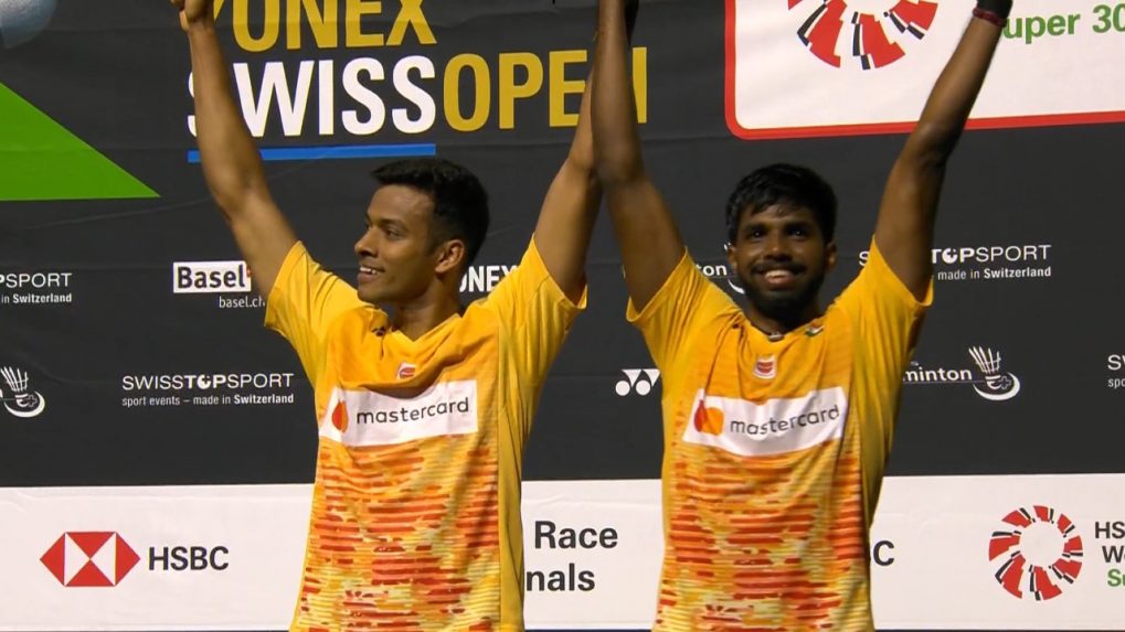 Indias mens double pair of Satwiksairaj Rankireddy and Chirag Shetty wins Swiss Open