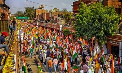 Rajasthan election 2023: CMs Kejriwal, Mann lead AAP 'Tiranga Yatra' in Jaipur | WATCH