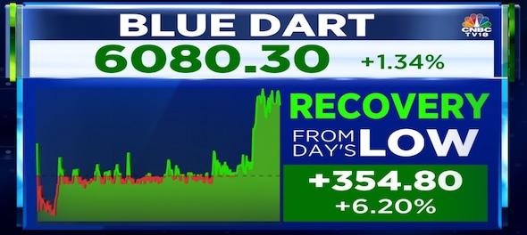 Blue Dart shares hit 52-week low on Monday, but recover 6% to end higher