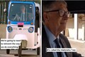 Bill Gates drives electric auto rickshaw, Anand Mahindra challenges him for EV drag race