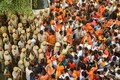 Watch: VHP takes out Hanuman Jayanti 'Shobha Yatra' in Delhi's Jahangirpuri