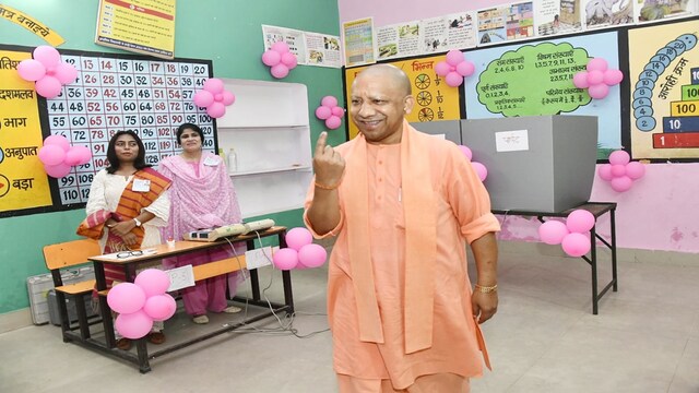 UP Municipal elections 2023: Yogi Adityanath, Rajnath Singh cast vote ...