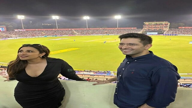 Watch: AAP MP Raghav Chadha attends MI vs PBKS IPL game with Parineeti ...