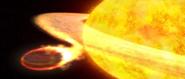 Astronomers discover a star consuming a planet in an unusual event